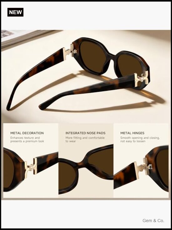 Oversized Square Polarized Sunglasses Women UV Protection main image 6
